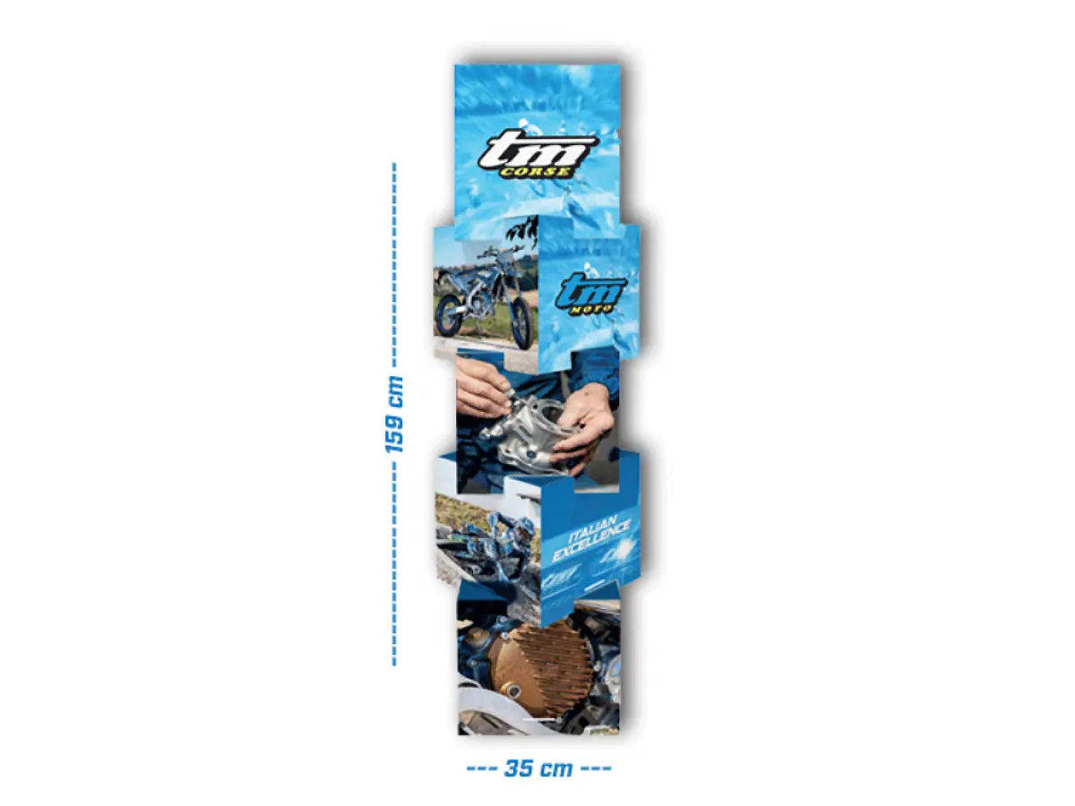 TOTEM EXPOSITOR MODULAR DE CUBOS  TM MOTO 2025 | 159x35 cm
