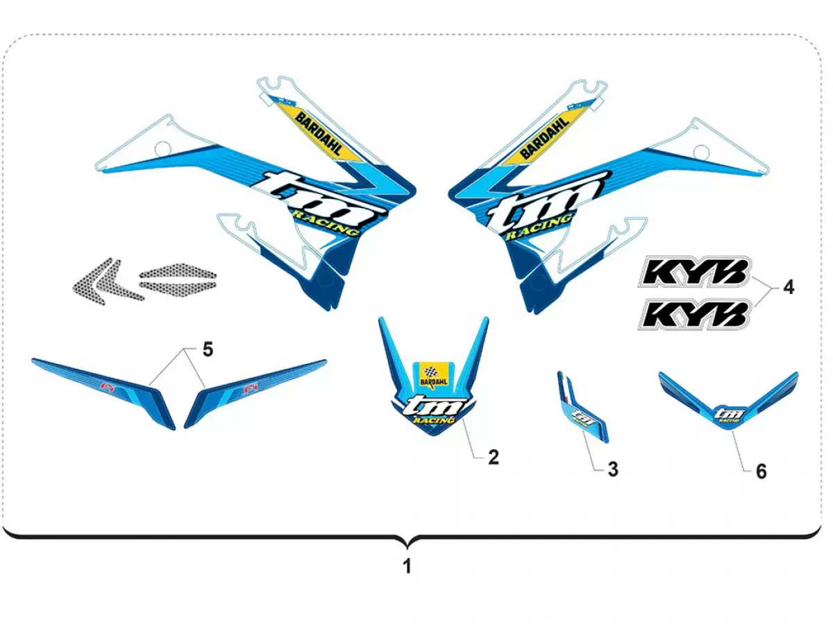 MY 2020 4-/2-STROKE Fi DECAL KIT WITH REAR