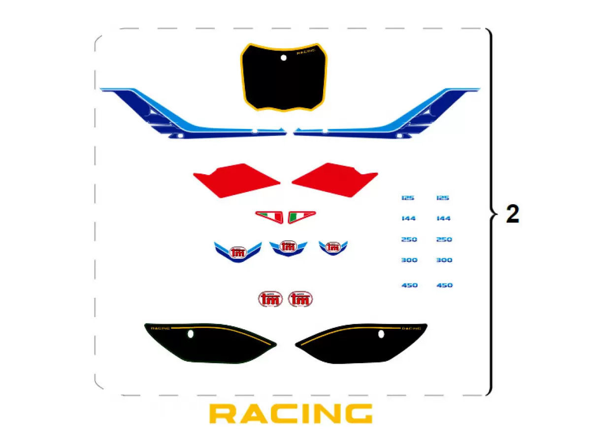 KIT ADESIVI 4T RED DREAM TWIN - RACING