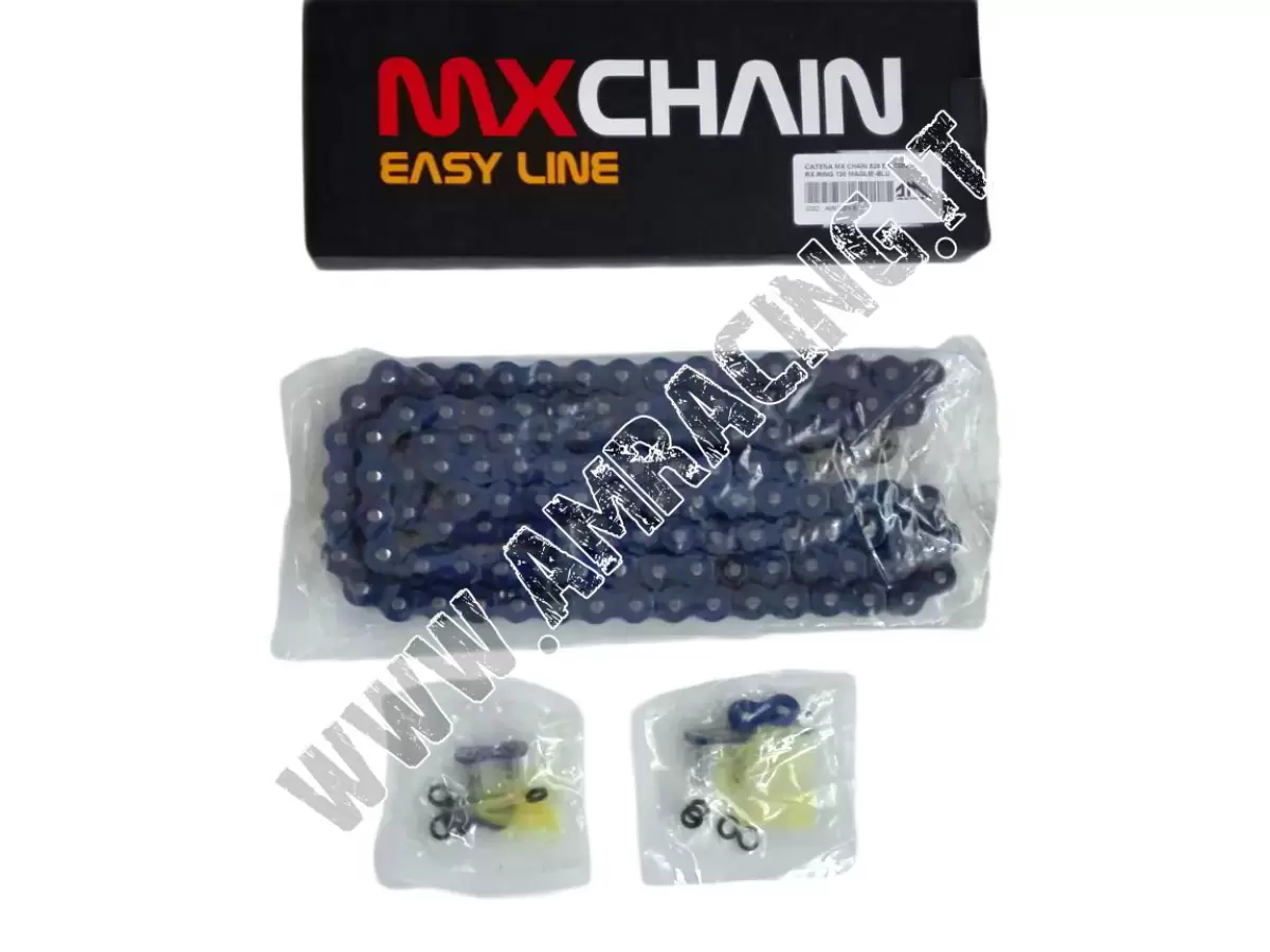 MX CHAIN 520 EN WITH RX-RING 120 LINKS-BLUE