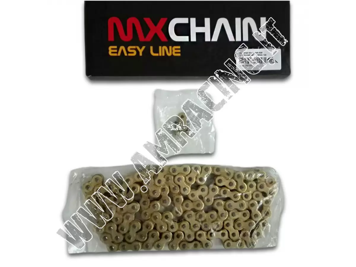 CADENA MX CHAIN 520 MX-ECO SIN O-RING 120 ESLABONES - DORADA