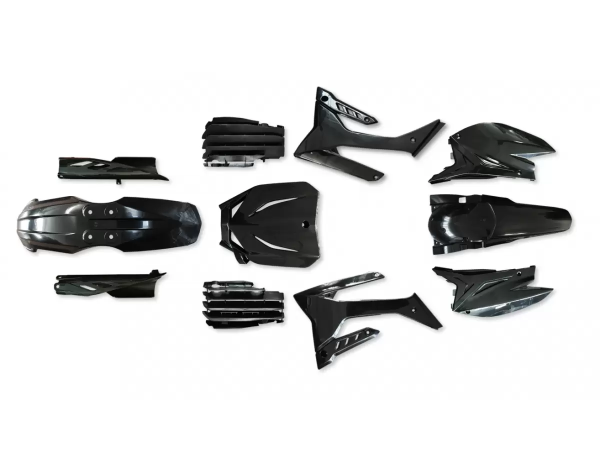 KIT PLASTICHE NERE 4T CROSS TWIN (DOPPIO SCARICO) PER MODELLI  DAL 2015 AL 2021