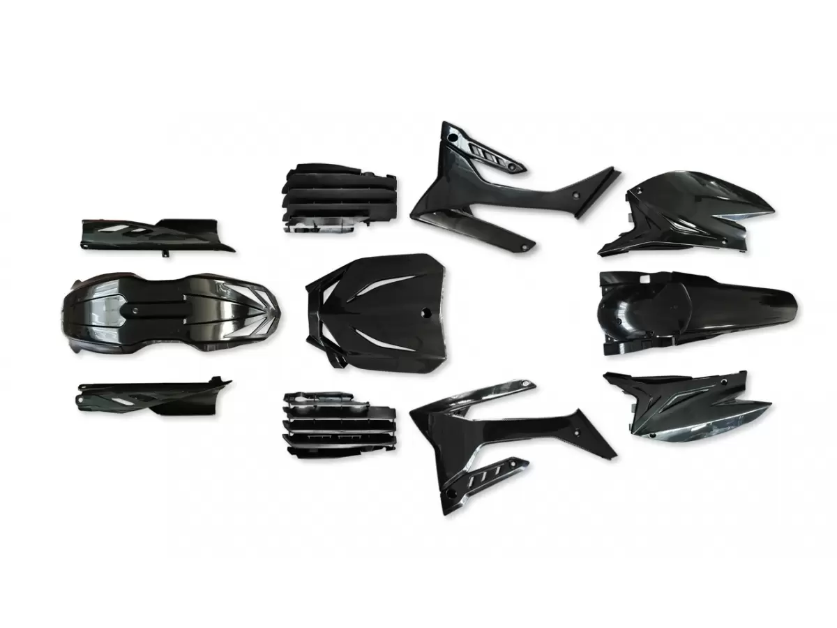 BLACK PLASTIC KIT FOR 4T SMX TWIN (DUAL EXHAUST) MODELS FROM 2015 TO 2021