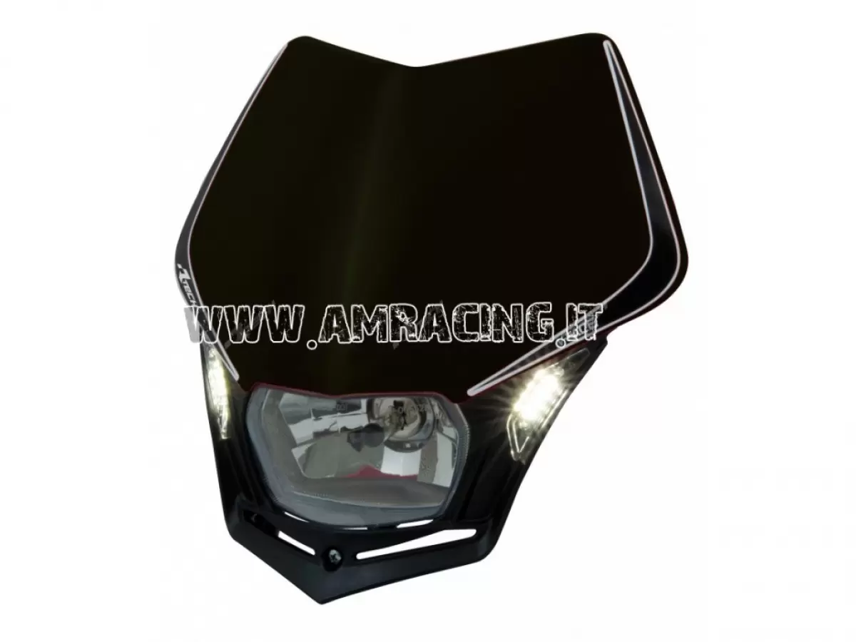 MASCHERINA PORTAFARO V-FACE LED NERO