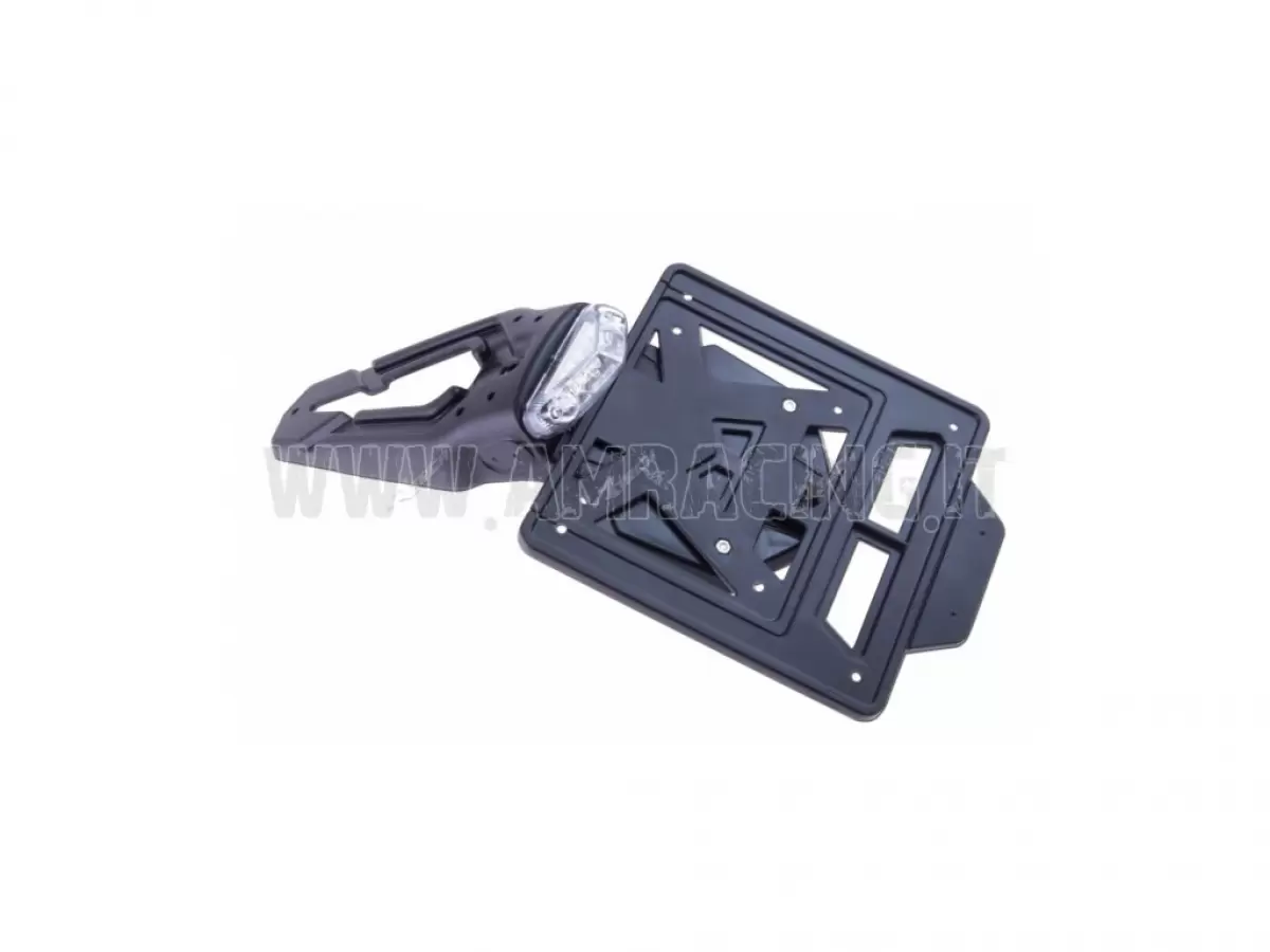 SOPORTE PARA MATRÍCULA CON LED «INTEGRA RACING» NEGRO, INCLINACIÓN DE 60°