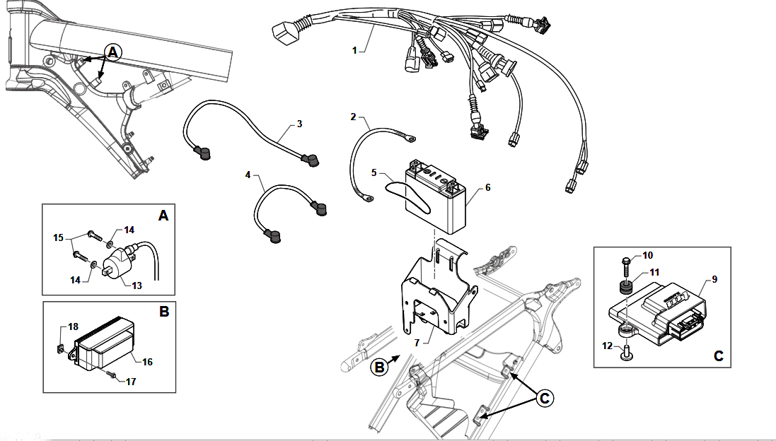 2T 125 FI ES EN 2025/2026 - BASTIDOR - CABLEADO