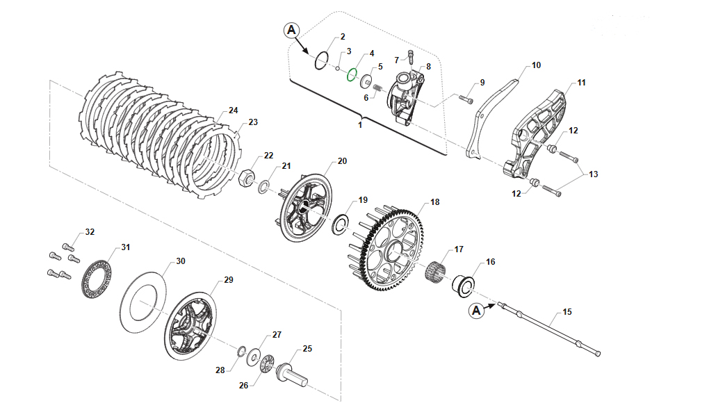 2T 125 FI ES SMR 2025/2026 - MOTORE ES - FRIZIONE SMR