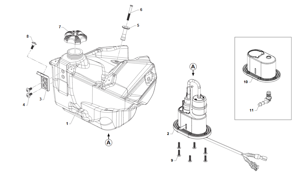 2T FI MX 2025/2026 - BASTIDOR - DEPOSITO GASOLINA