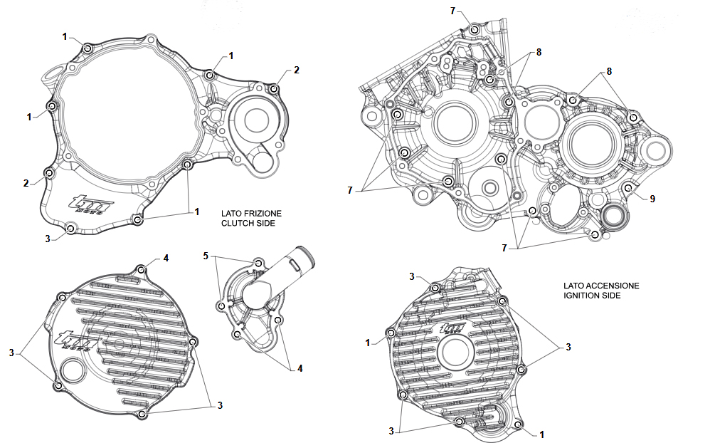 2T 125 2025/2026 - MOTORE - VITI MOTORE