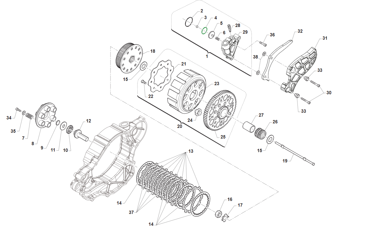 2T 250,300 MX/FI MX 2025 - MOTORE - FRIZIONE