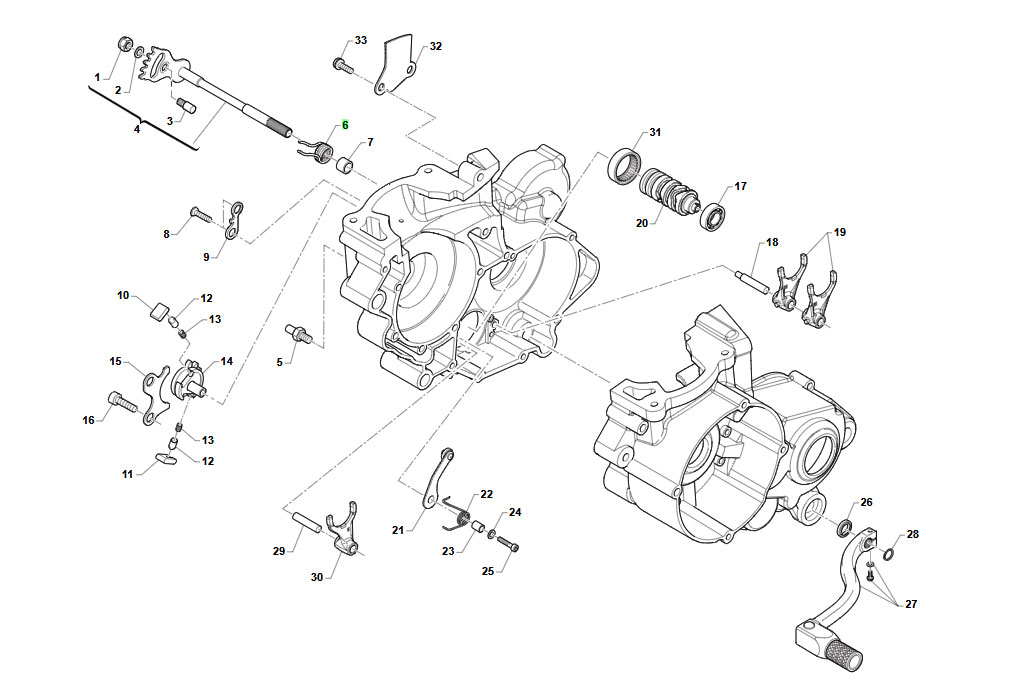 2T 85/100 MX/SMX JUNIOR DE 2022 A 2026 - MOTOR - MANDO CAMBIO