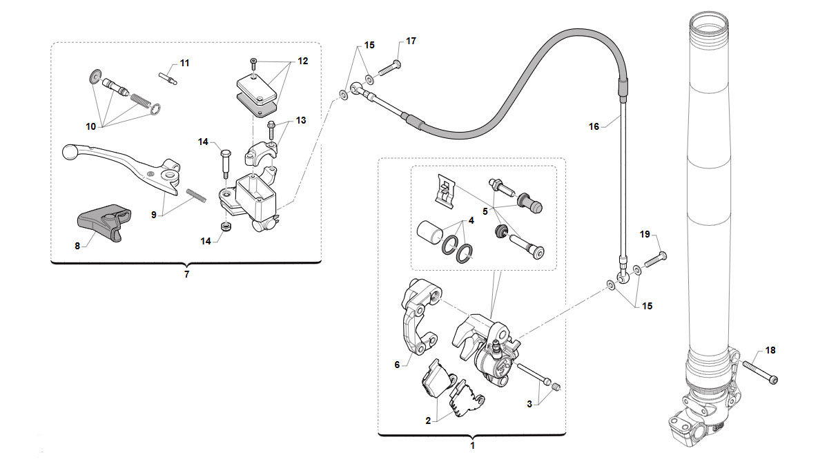 2T 85/100 MX/SMX JUNIOR FROM 2018 TO 2024 - FRAME - FRONT BRAKE