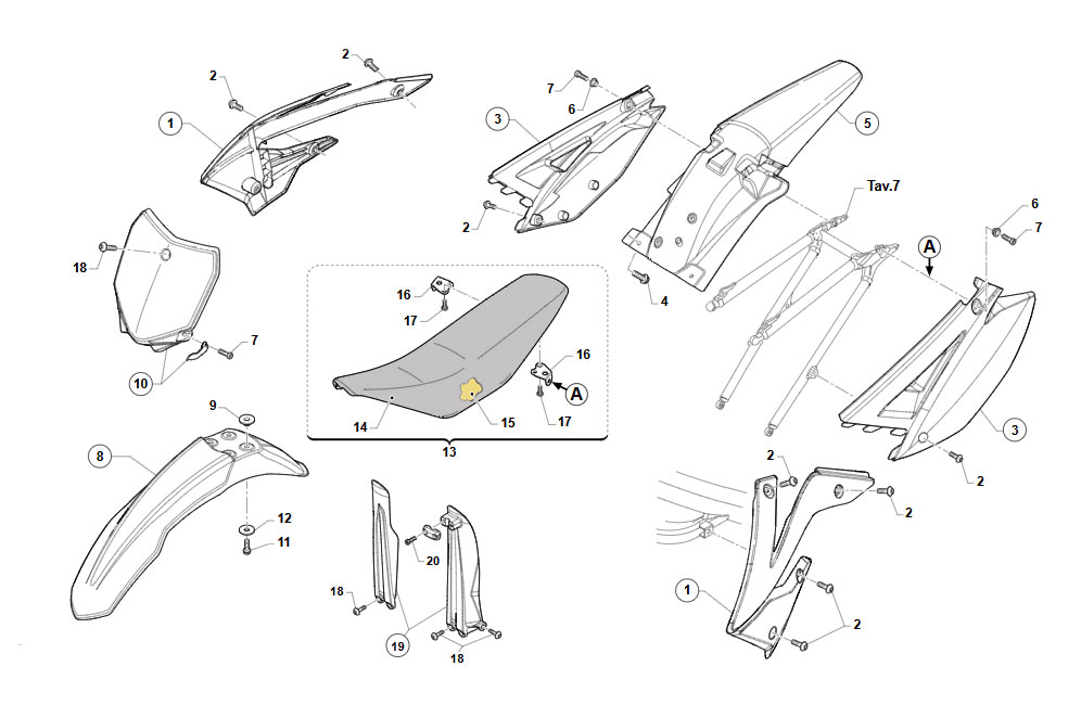 2T 85/100/112 MX JUNIOR 2025/2026 - FRAME - PLASTICS AND SEAT