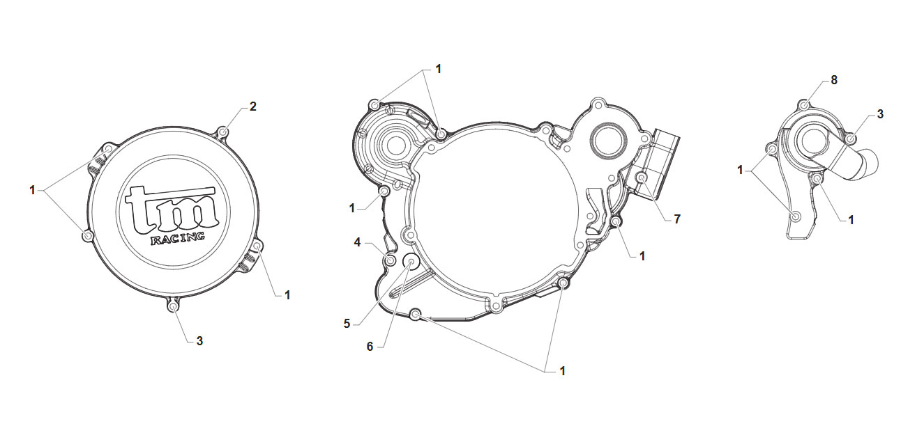 2T 85/100 MX/SMX JUNIOR DAL 2022 AL 2026 - MOTORE - VITI COPERCHI