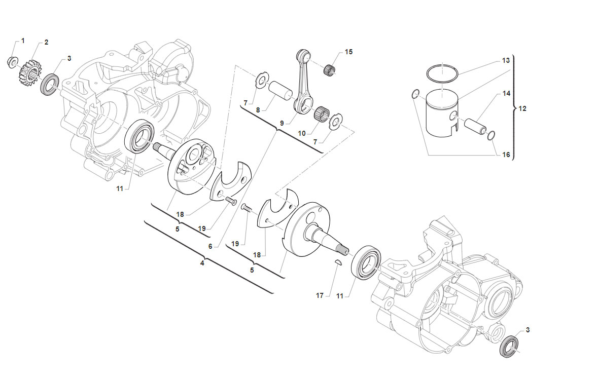 2T 100 MX SENIOR 2024 - MOTORE - ALBERO MOTORE 20 -PISTONE