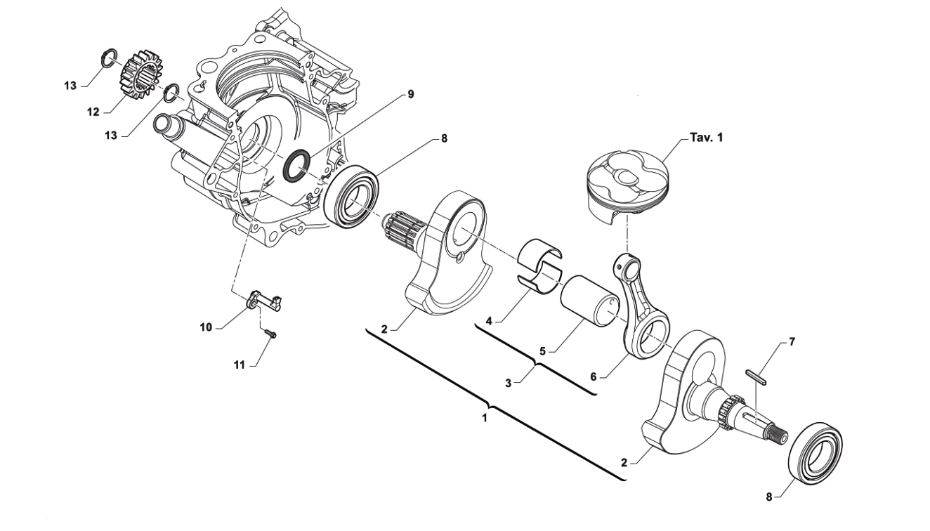 4T 250 FI MX/ FI SMK TWIN 2025/2026 - MOTORE - ALBERO MOTORE