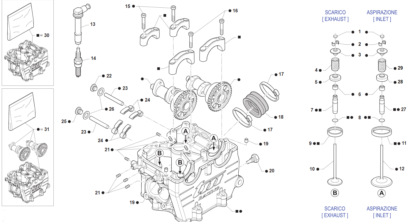 4T 450 FI SMK 2025/2026 - MOTORE - TESTA