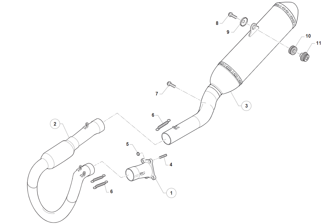 4T 450 FI SMR 2025/2026 - FRAME - EXHAUST SYSTEM
