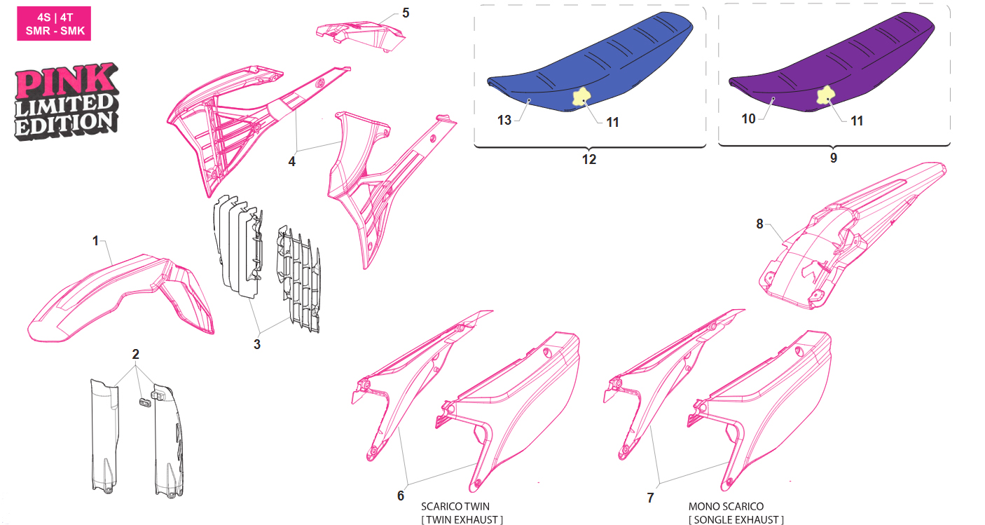 4T SM FROM 2022 TO 2026 - PLASTICS AND SEAT - PINK LIMITED EDITION