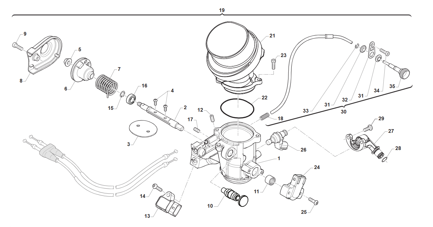 4T 250 FI EN 2025 - MOTOR - CUERPO DE ACELERADOR