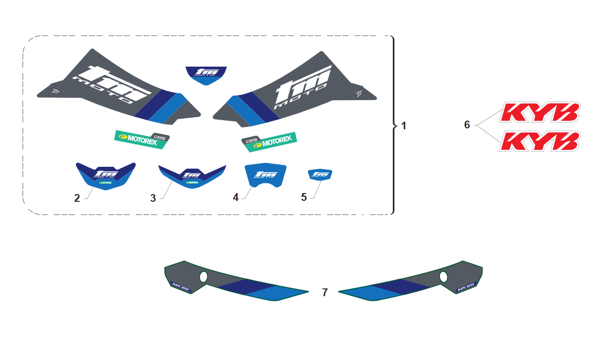 2T 85 MX SENIOR 2025/2026 - FRAME - ADHESIVE KIT