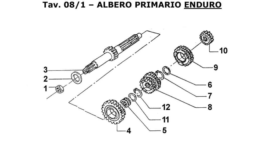2T 125 EN 2017/2018 - MOTORE - ALBERO PRIMARIO