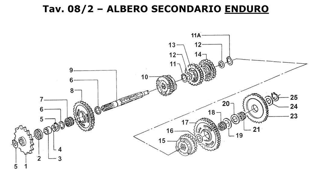 2T 125 EN 2017/2018 - MOTORE - ALBERO SECONDARIO