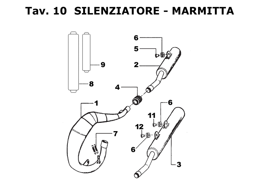 Motore 2T 125 MX EN 2017 / 2018 Silenziatore - Marmitta