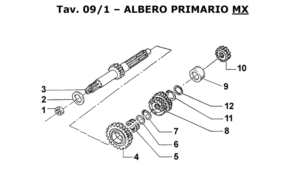 2T 144 MX 2017/2018 - MOTORE - ALBERO PRIMARIO