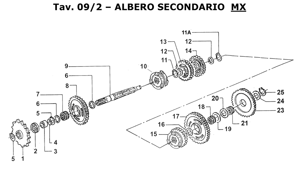 2T 144 MX 2017/2018 - MOTORE - ALBERO SECONDARIO