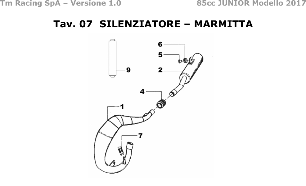 2T 85 MX JUNIOR 2017 - ENGINE - SILENCER-EXHAUST