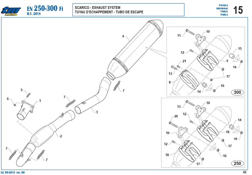 Telaio 4T 250-300 Fi EN 2018 SCARICO