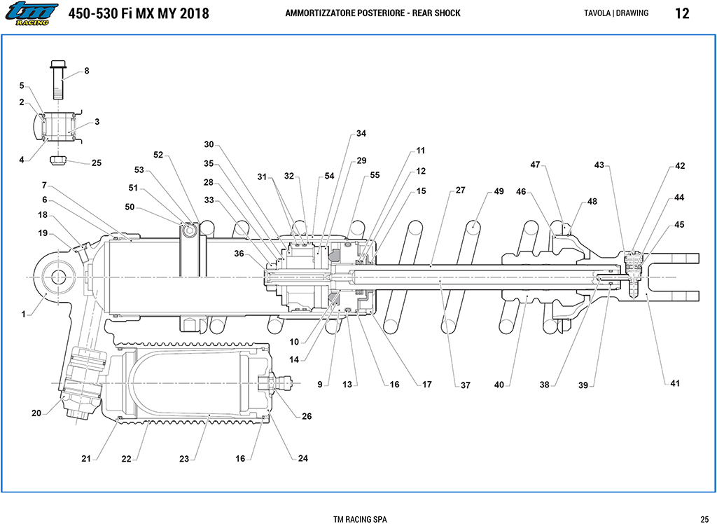 4T 450/530 FI MX 2018 - FRAME - REAR SHOCK ABSORBER