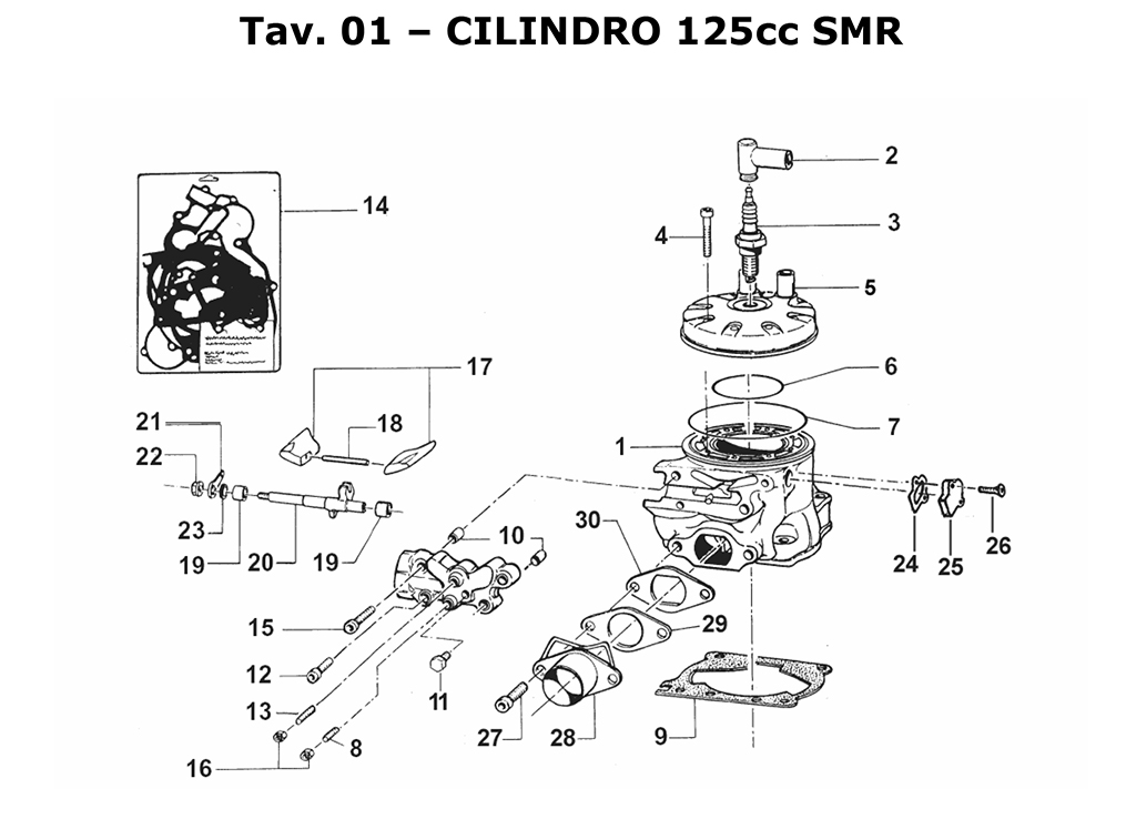 2T 125 SMR 2018 - ENGINE - CYLINDER