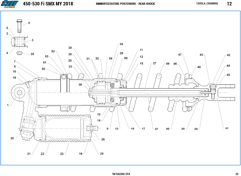 4T 450/530 FI SMX 2018 - FRAME - REAR SHOCK ABSORBER