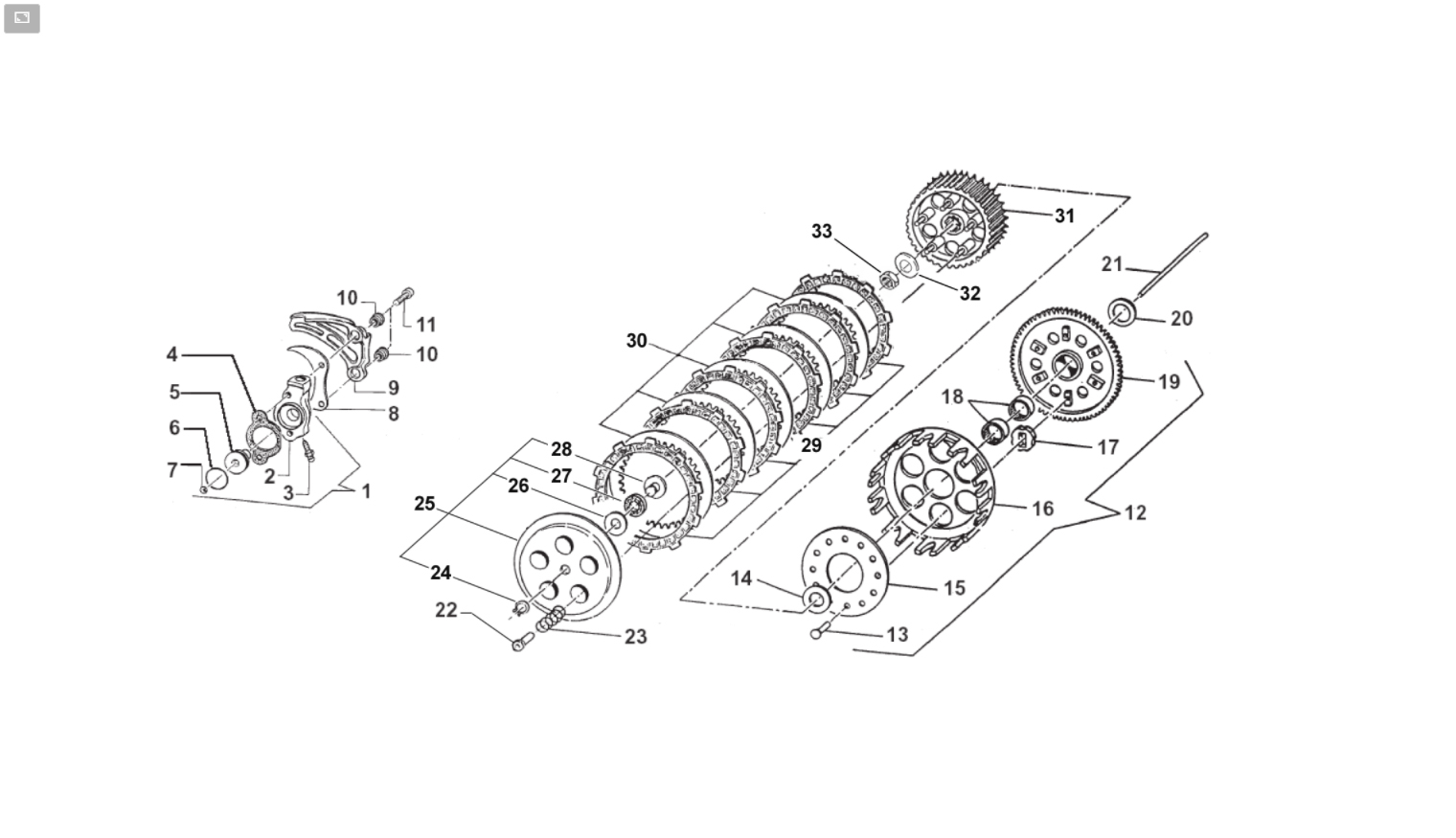 2T 100 SENIOR MX 2015 - MOTOR - EMBRAGUE