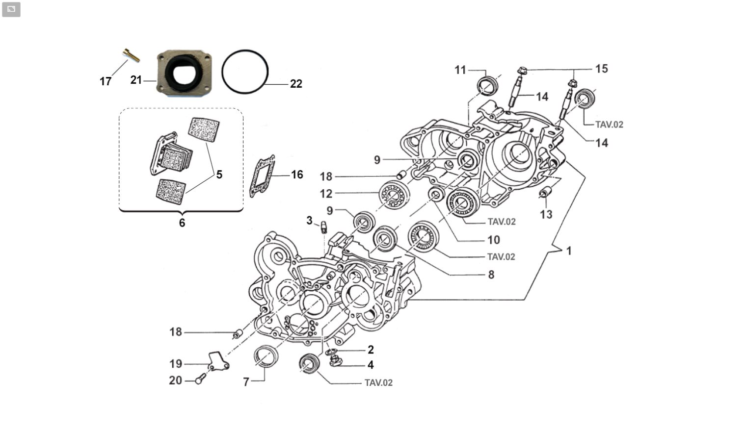 2T 100 MX JUNIOR 2015 - MOTOR - BASE Y PAQUETE LAMELAR