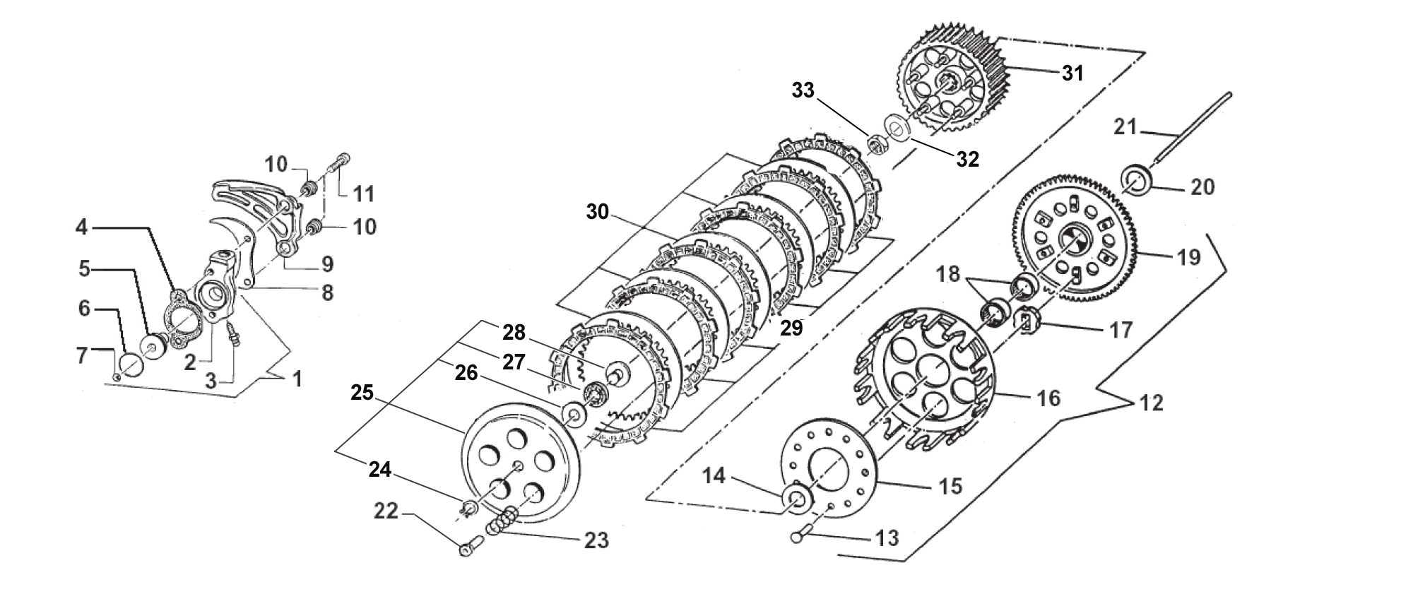 2T 100 MX/SMX JUNIOR FROM 2019 TO 2021 - ENGINE - CLUTCH