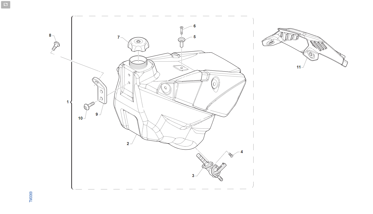 2T 125/144 EN 2015 - FRAME - FUEL TANK