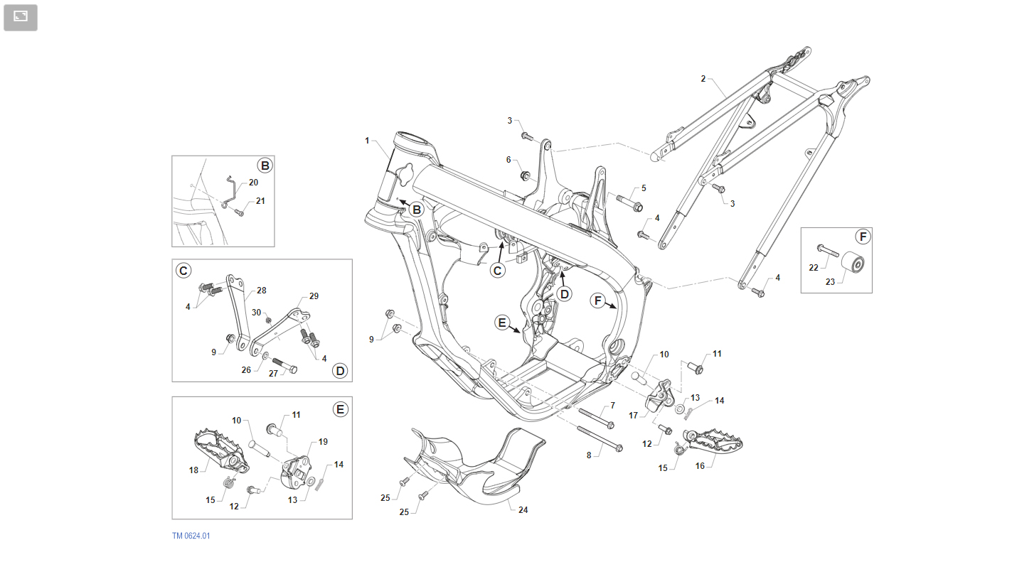 2T 125 MX DE 2022 A 2024 - BASTIDOR - BASTIDOR