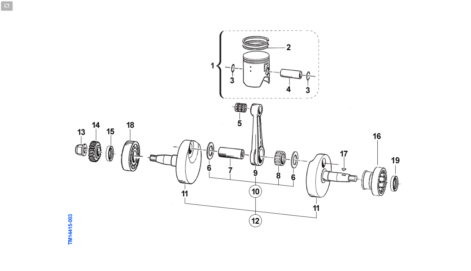 2T 144 EN 2015 - MOTORE - ALBERO MOTORE E PISTONE