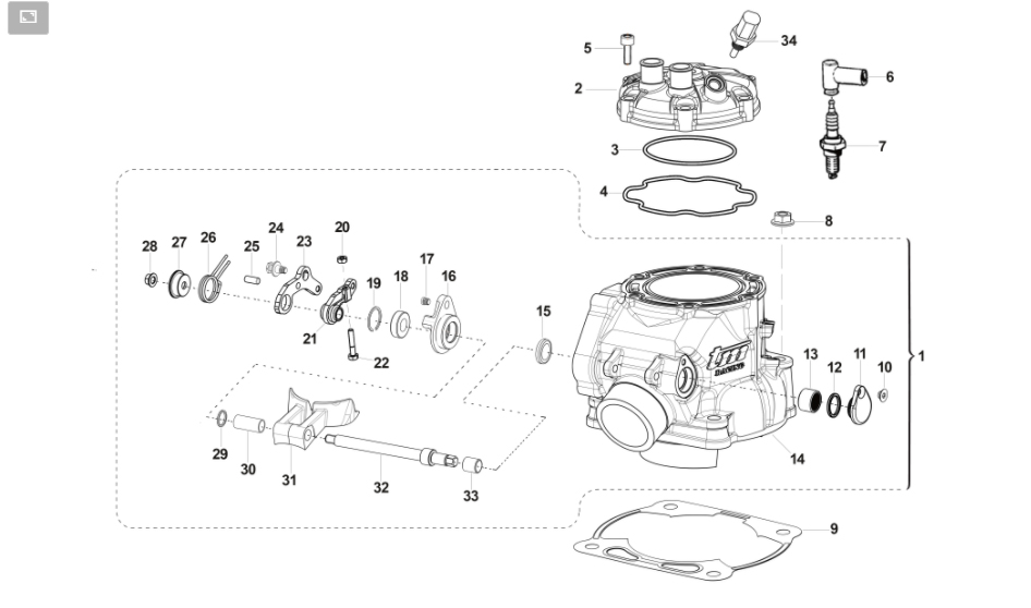 2T 250 FI EN 2022/2023 - MOTORE - CILINDRO