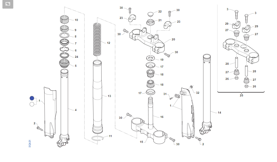 2T/4T EN/FI EN FROM 2022 TO 2024 - FRAME - FORK