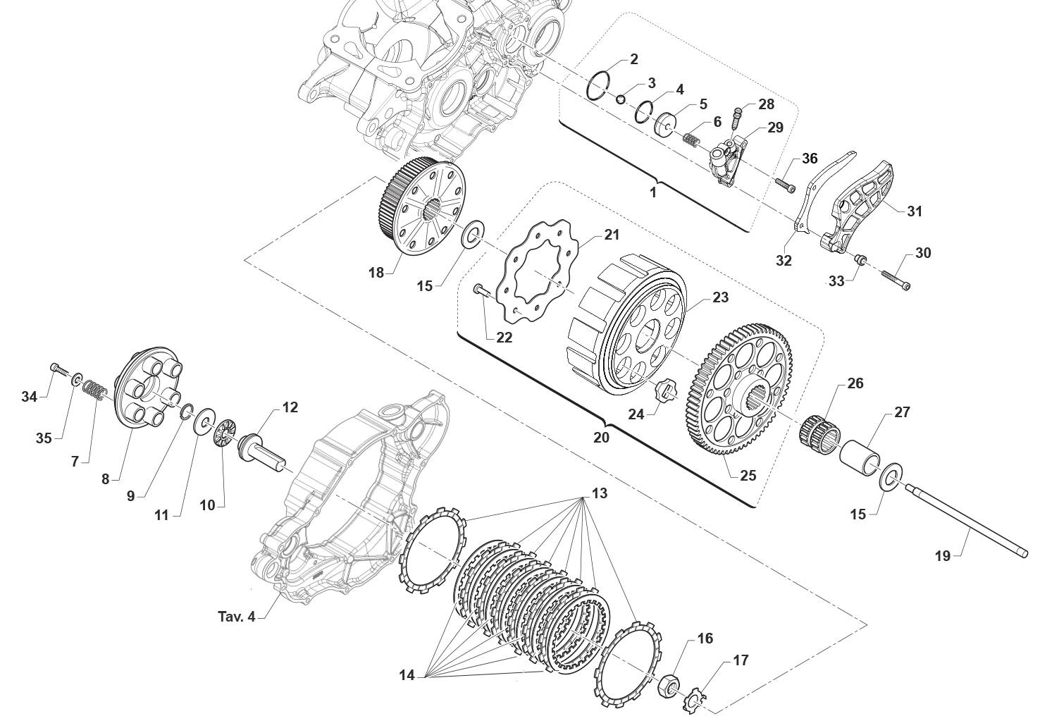 2T 300 EN/SMR 2020 / 2T 300 EN 2021 - MOTORE 5M - FRIZIONE