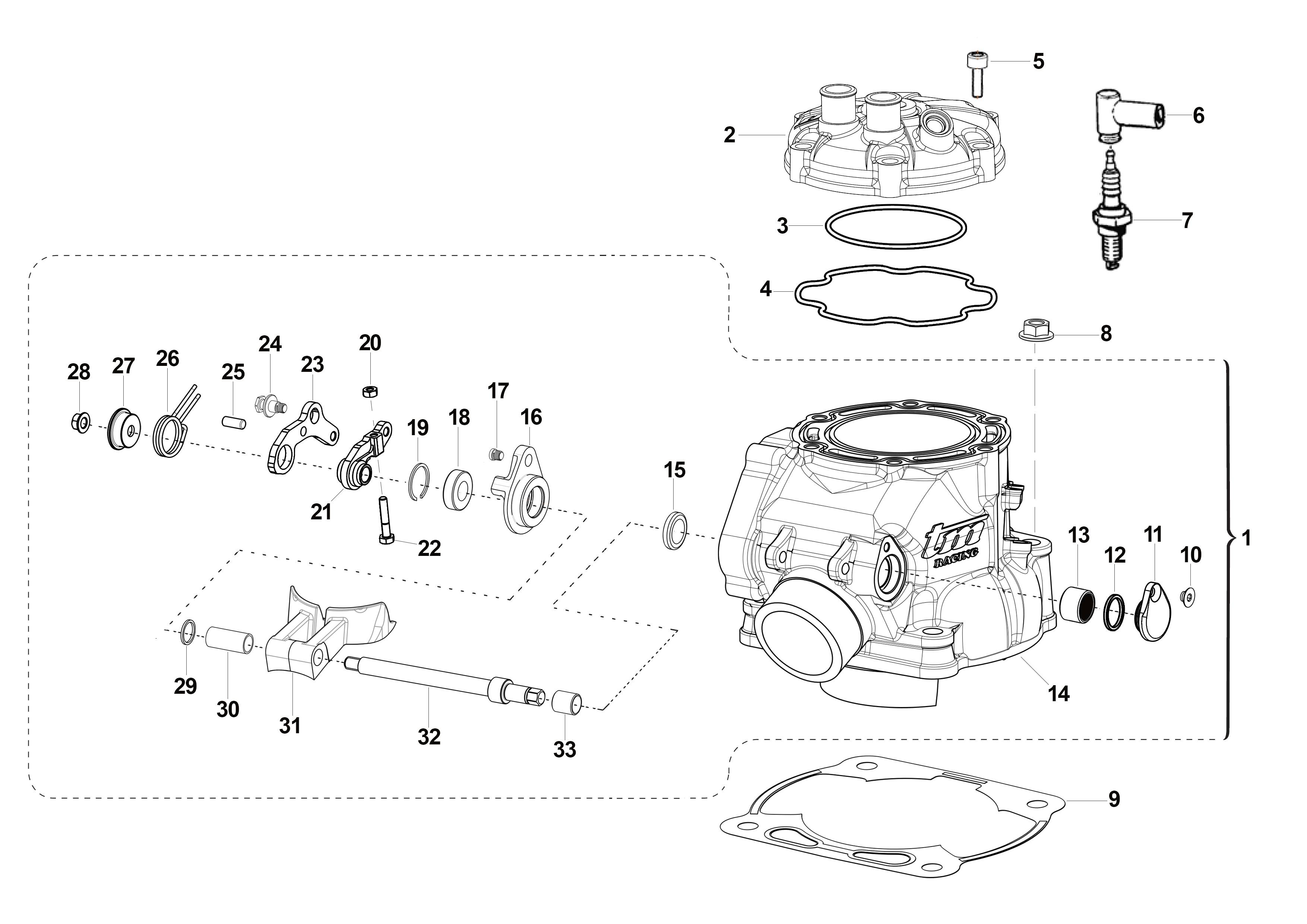2T 300 FI EN 2020 / 2T 300 FI EN 5M Y 6M 2021 - MOTOR - CILINDRO