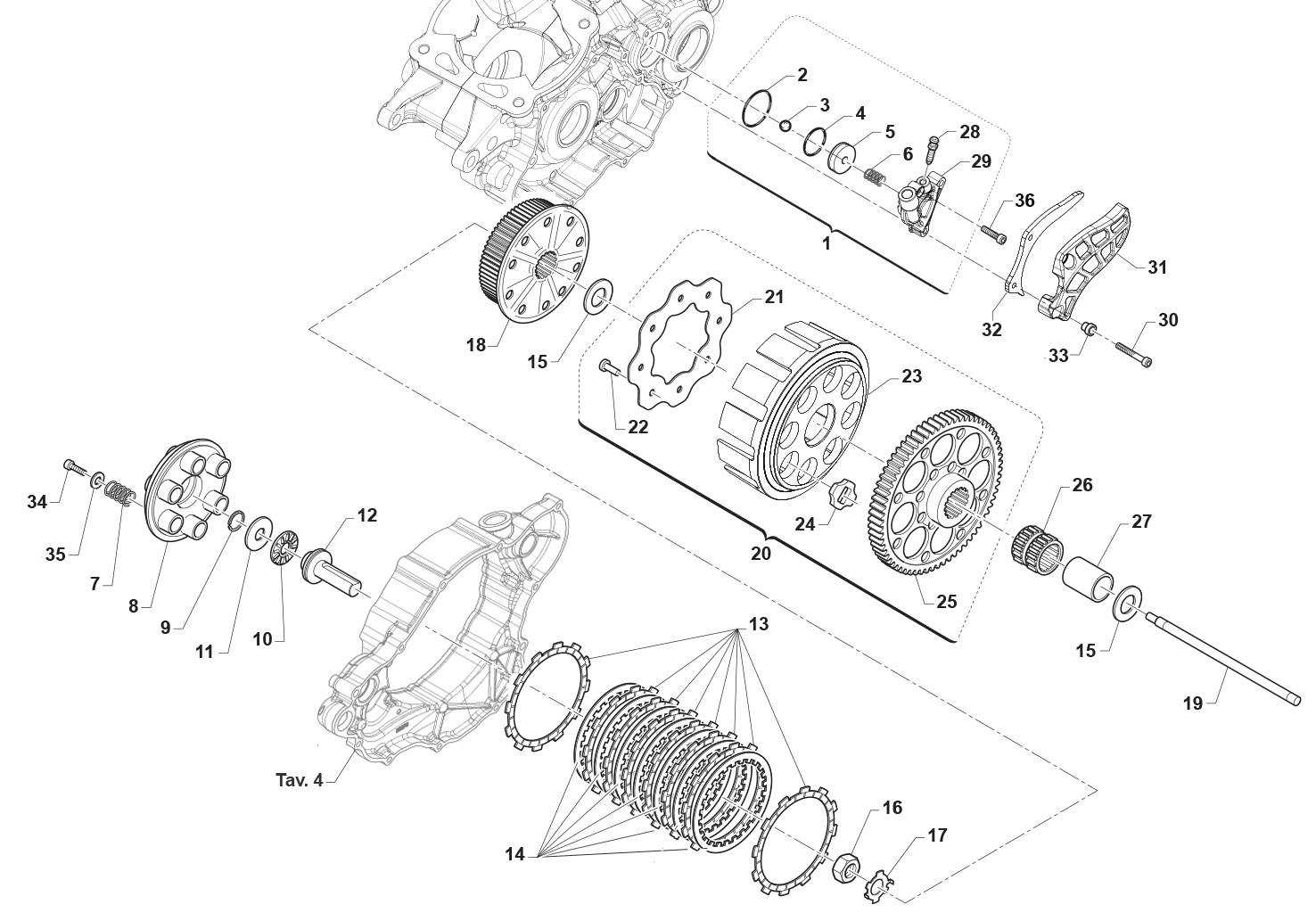 2T 300 FI EN 2020 / 2T 300 FI EN 2021 - MOTORE 5M - FRIZIONE
