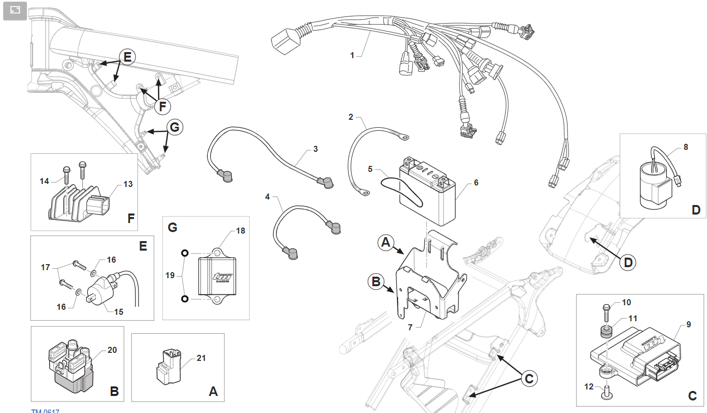 2T 300 FI SMR 2022/2023 - FRAME - CABLES HARNESSES