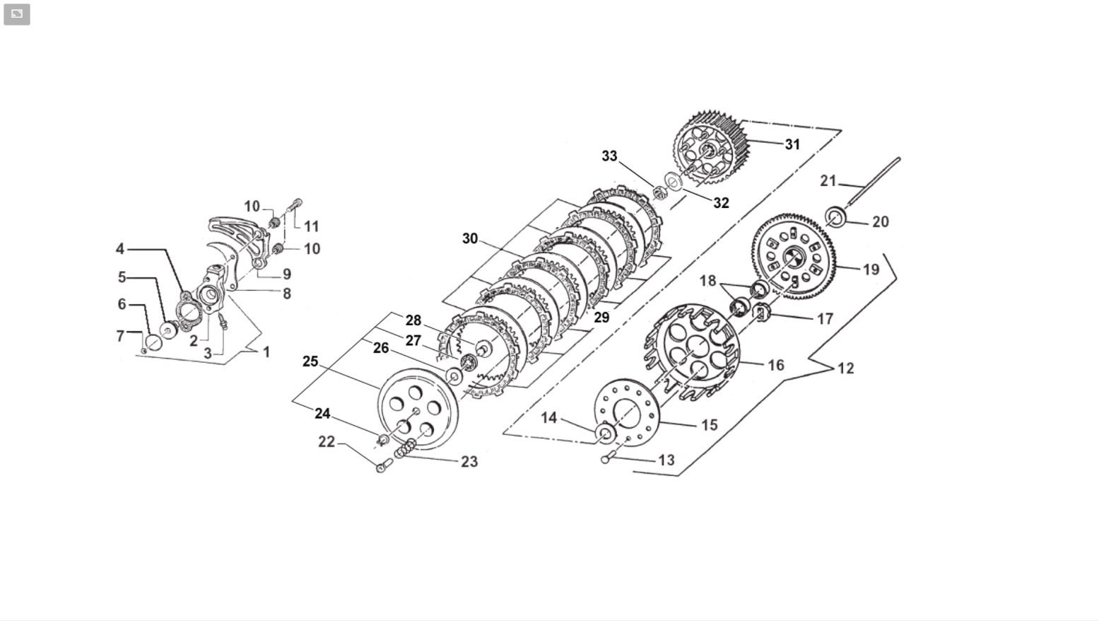 2T 85 SENIOR MX 2015 - MOTOR - EMBRAGUE