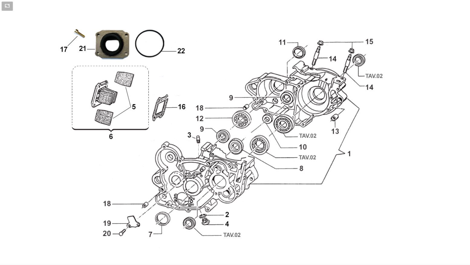 2T 85 SENIOR MX 2015 - MOTOR - BASE Y PAQUETE LAMELAR