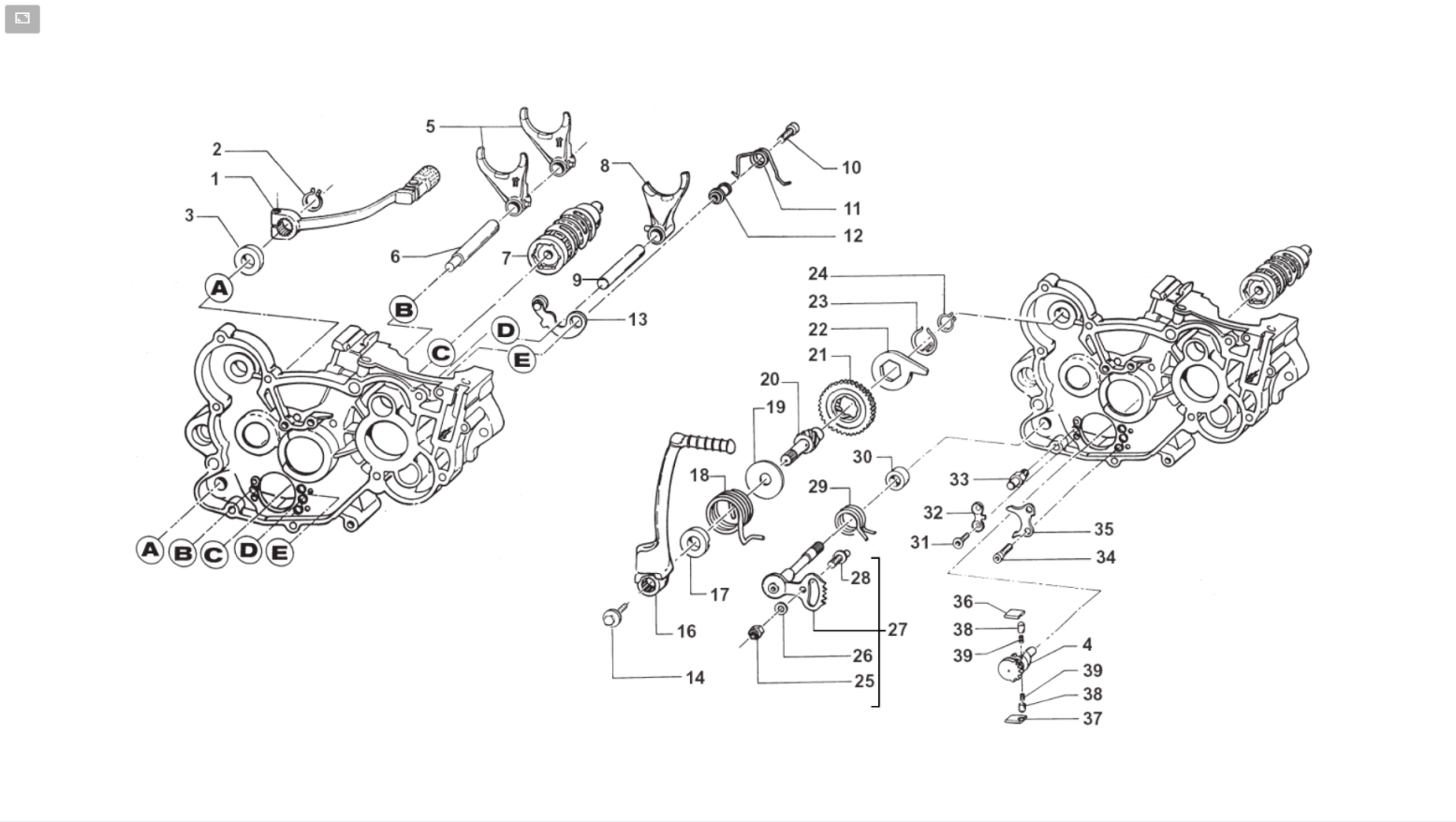 2T 85 SENIOR MX 2015 - MOTOR - HORQUILLAS DE CAJA DE CAMBIO Y PUESTA EN MARCHA